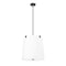Z-Lite Weston Pendant, 5-Light, 18 In.W x 18 In.H, Matte Black/White Linen 3501P18-MB - alternate 5
